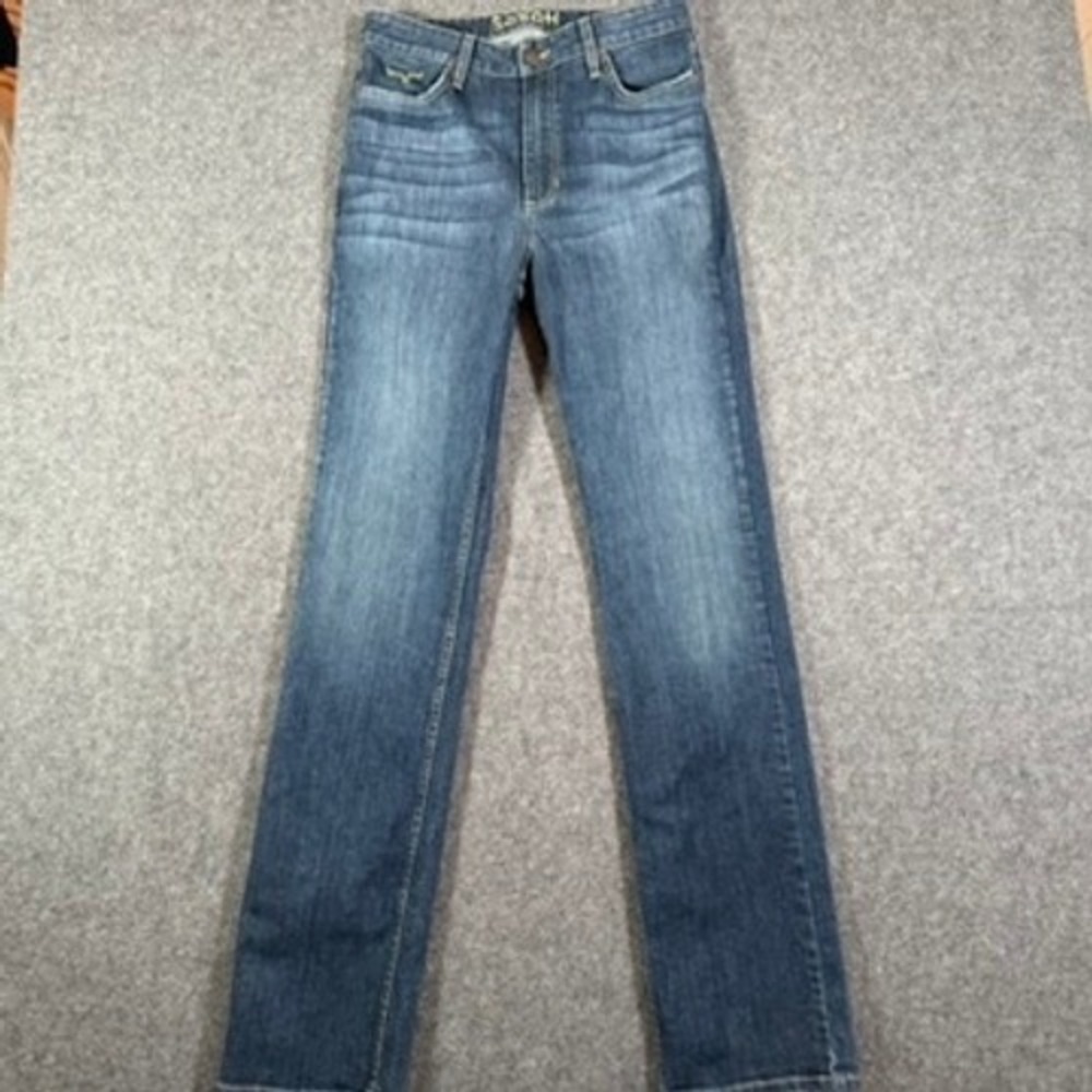 Kimes Ranch Sarah Straight Leg Jeans Blue Medium Wash High Rise Womens 6/34 USA